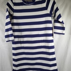 Nwt Girls Size 12 Classic Prep Navy and White Striped Kids Dress